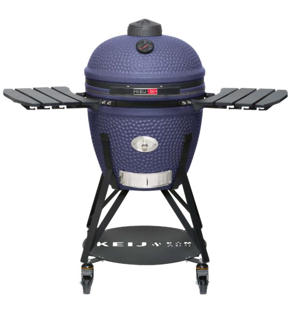KEIJ-Kamado-Large-Legend-Blauw-met-zijtafels