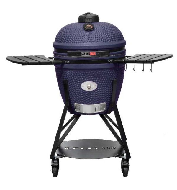 KEIJ-Kamado-Large-Legend-Blauw-met-zijtafels