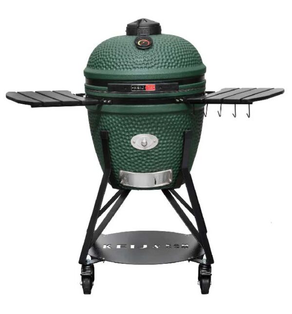 KEIJ-Kamado-Large-Legend-Groen-met-zijtafels