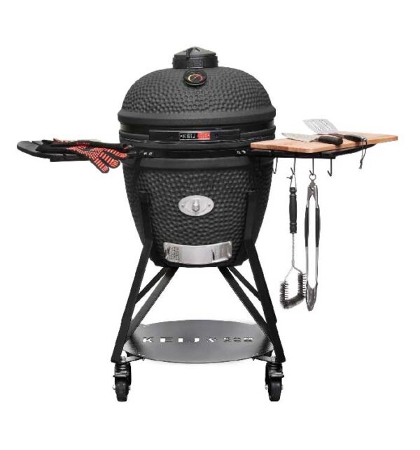 KEIJ-Kamado-Large-Legend-Zwart-met-accessoires