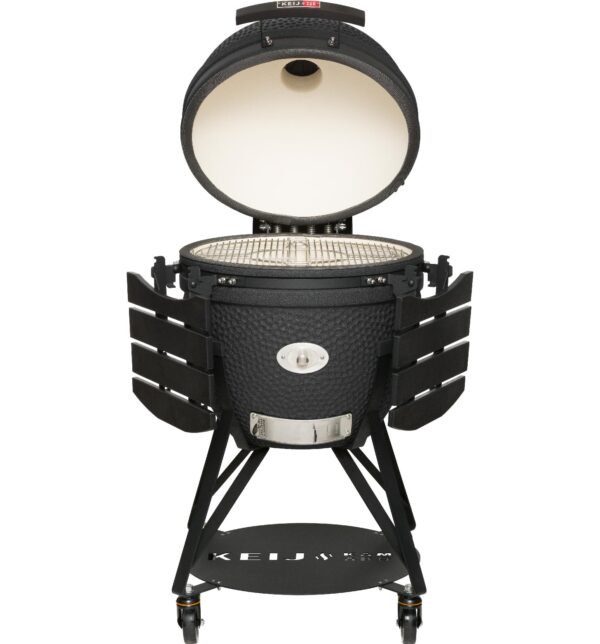 KEIJ-Kamado-XL-Legend-Mat-Zwart-23-inch-open