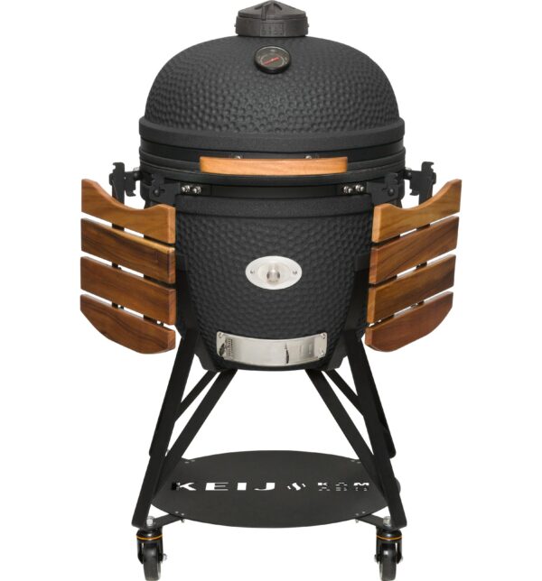KEIJ-kamado-met-houten-zijtafels_zwart