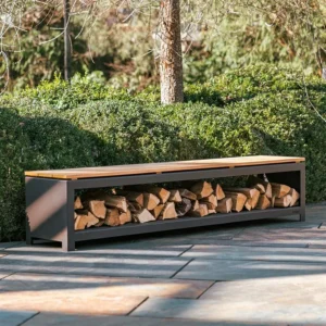 Stalen houtopslag bank